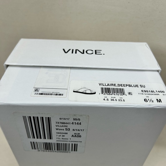 Vince Villaire Women's Deep Blue Suede Shoes - Picture 3 of 3